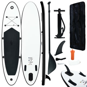 Set Tavola Gonfiabile da SUP Nero e Bianco cod mxl 58558