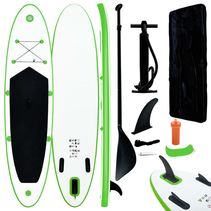 Set Tavola Gonfiabile da SUP Verde e Bianco cod mxl 55827