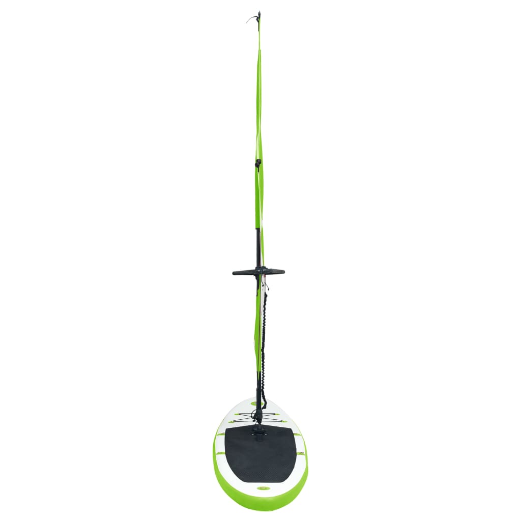 Set Tavola Gonfiabile da SUP con Vela Verde e Bianco 92735