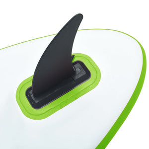 Set Tavola Gonfiabile da SUP con Vela Verde e Bianco 92735