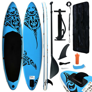 Set Tavola Gonfiabile da SUP 366x76x15 cm Blu