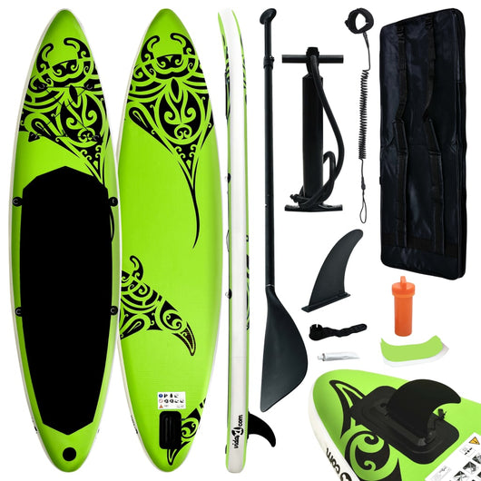 Set Tavola Gonfiabile da SUP 305x76x15 cm Verde cod mxl 59923