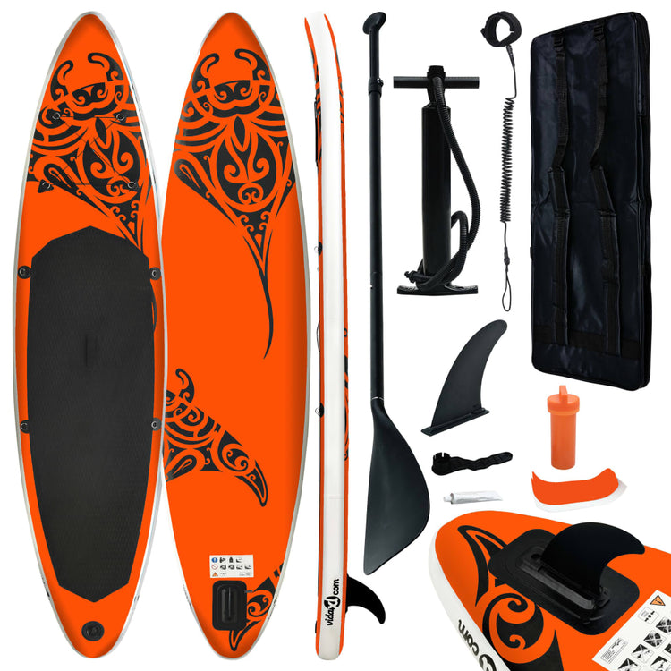 Set Tavola Gonfiabile da SUP 366x76x15 cm Arancione