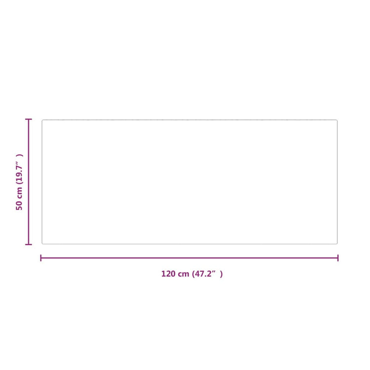 Lastra in Vetro per Caminetto Rettangolare 120x50 cm 324125