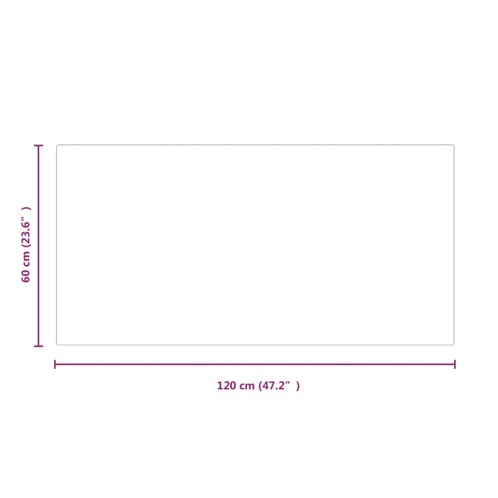 Lastra in Vetro per Caminetto Rettangolare 120x60 cm 324132