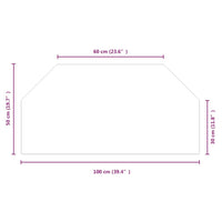 Lastra in Vetro per Caminetto Esagonale 100x50 cm 324135