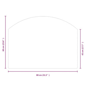 Lastra in Vetro per Caminetto 80x60 cm 324146