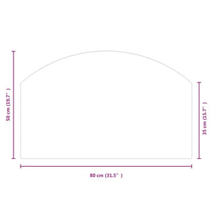 Lastra in Vetro per Caminetto 80x50 cm 324151