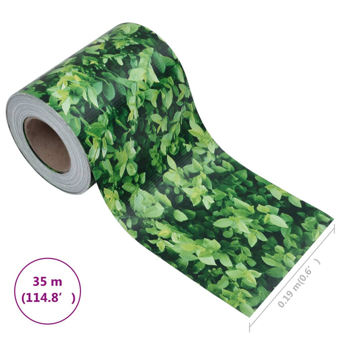 Recinzione Frangivento da Giardino PVC 35x0,19 m Verde cod mxl 12818