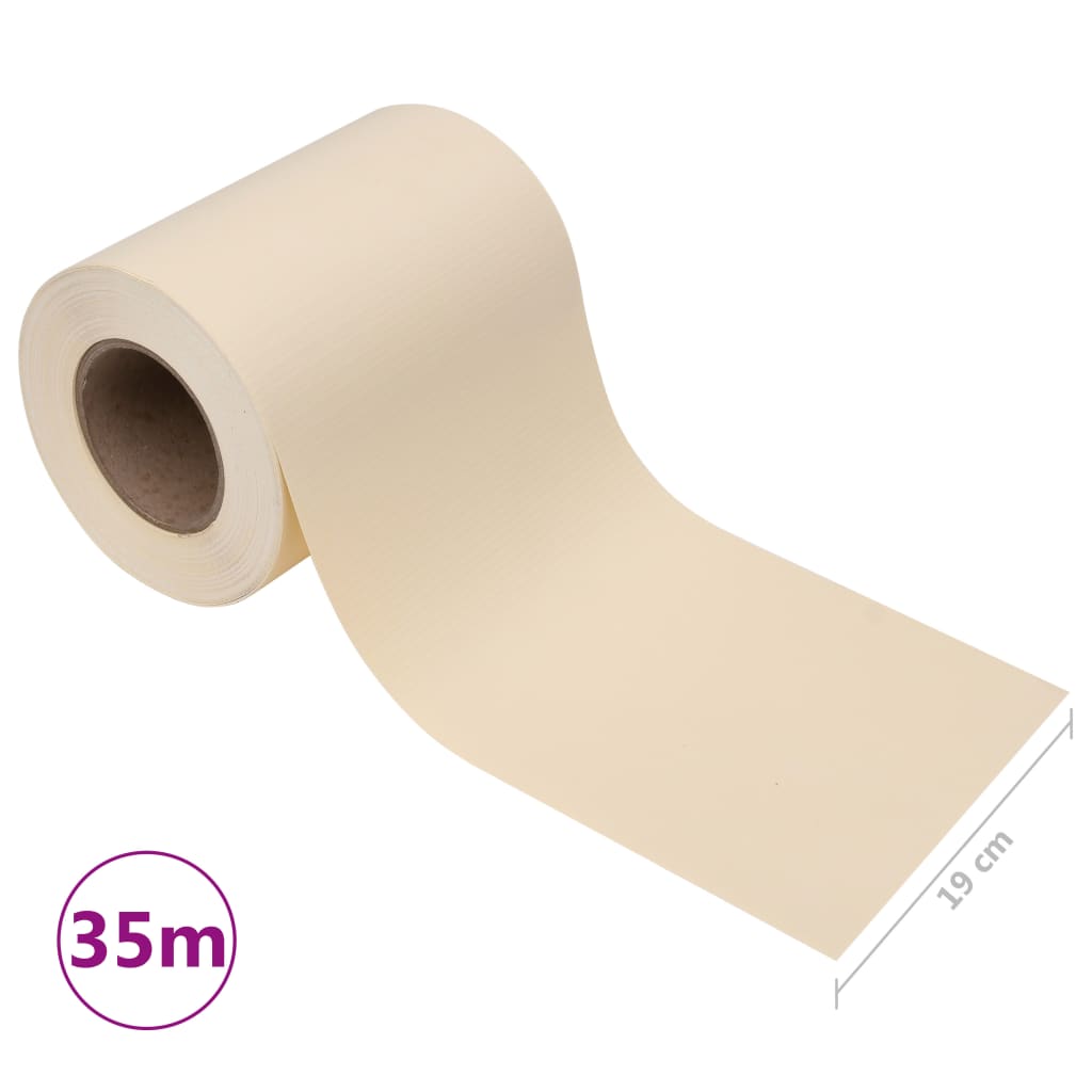 Recinzione Frangivento da Giardino PVC 35x0,19 m Crema