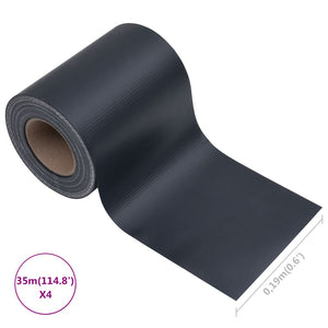 Recinzione Frangivento 4 pz in PVC 35x0,19m Grigio Scuro Opaco cod mxl 12333