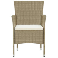 Sedie da Pranzo per Giardino 2 pz in Polyrattan Beige 310553