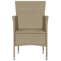 Sedie da Pranzo per Giardino 2 pz in Polyrattan Beige 310553