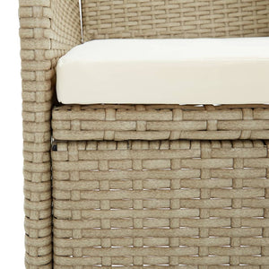 Sedie da Pranzo per Giardino 2 pz in Polyrattan Beige 310553