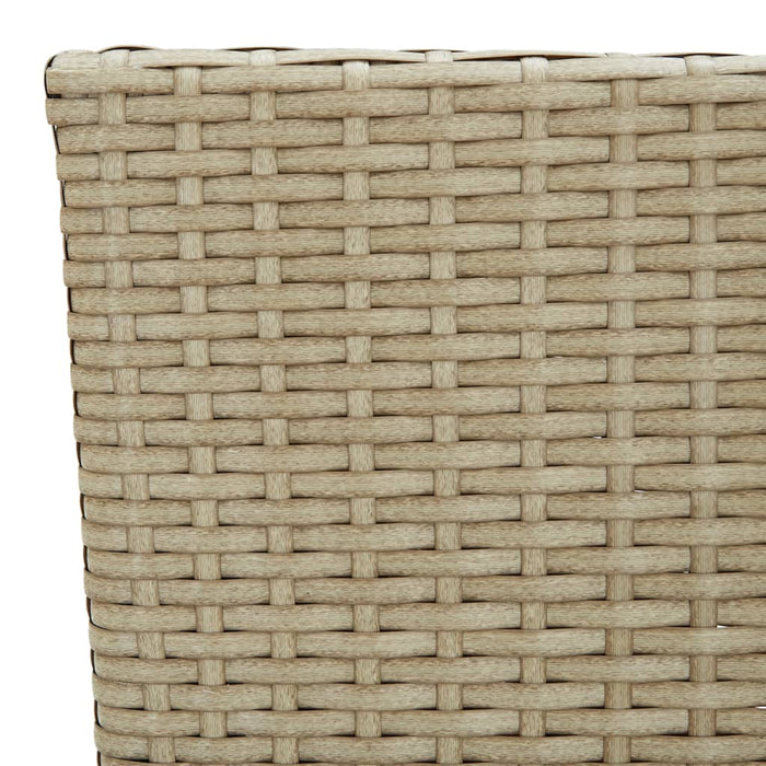 Sedie da Pranzo per Giardino 2 pz in Polyrattan Beige 310553