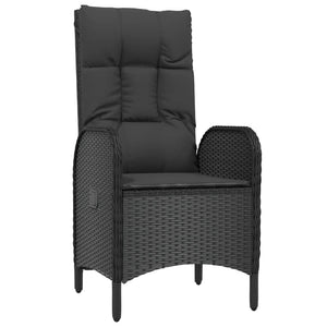 Sedie da Giardino 2 pz in Polyrattan Nero 310561