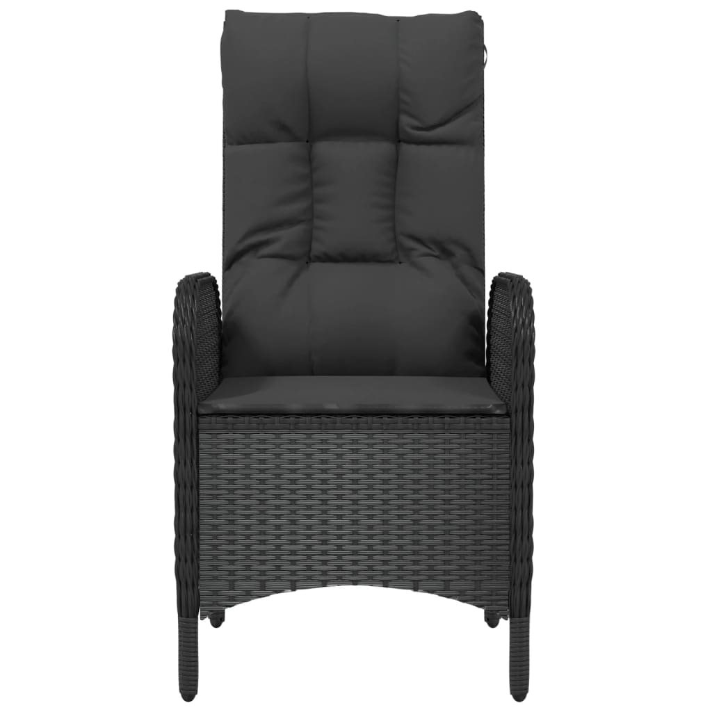 Sedie da Giardino 2 pz in Polyrattan Nero cod mxl 5721