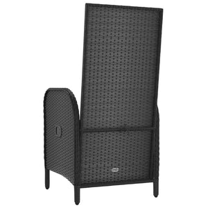 Sedie da Giardino 2 pz in Polyrattan Nero 310561