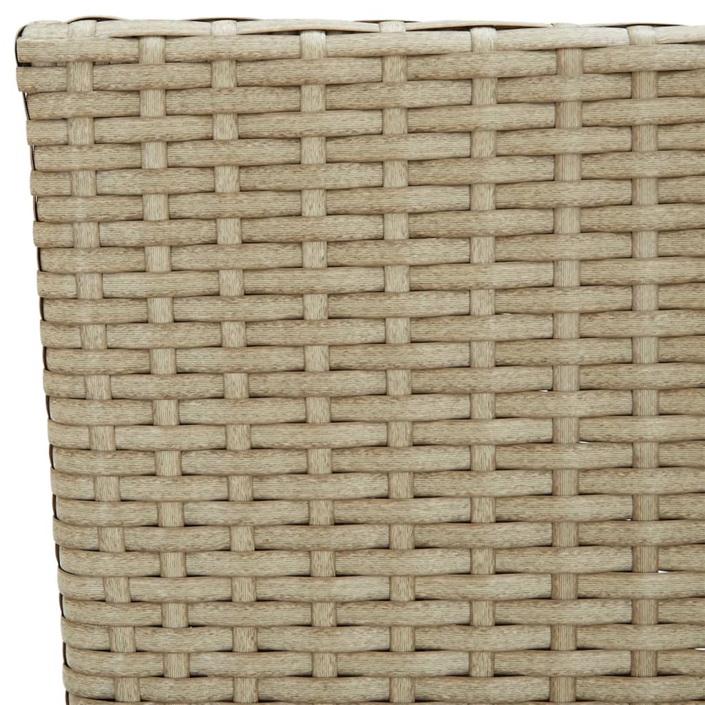 Sedie da Pranzo per Giardino 4 pz in Polyrattan Beige cod mxl 8963