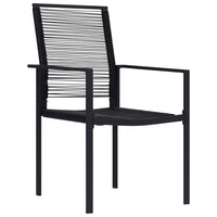 Sedie da Giardino 2 pz in Rattan PVC Nero cod mxl 15822