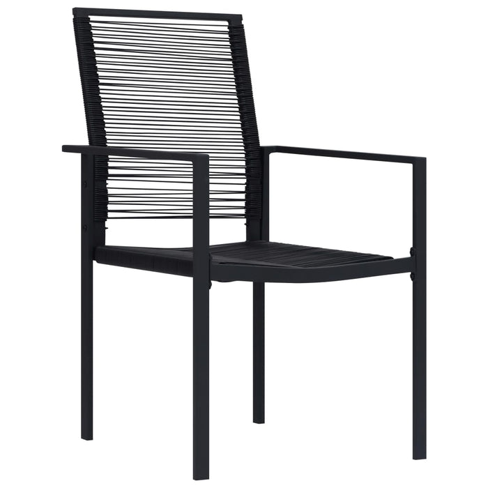 Sedie da Giardino 2 pz in Rattan PVC Nero cod mxl 15822