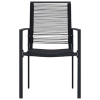 Sedie da Giardino 2 pz in Rattan PVC Nero cod mxl 15822