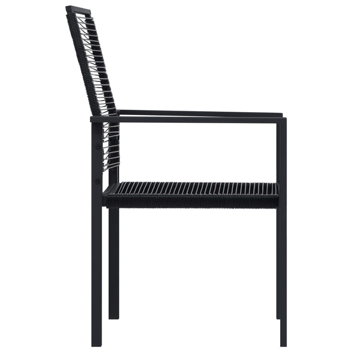 Sedie da Giardino 2 pz in Rattan PVC Nero cod mxl 15822