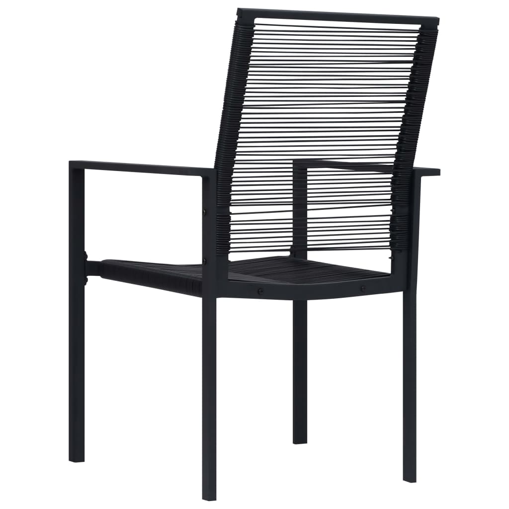 Sedie da Giardino 2 pz in Rattan PVC Nero cod mxl 15822