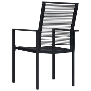 Sedie da Giardino 2 pz in Rattan PVC Nero cod mxl 15822