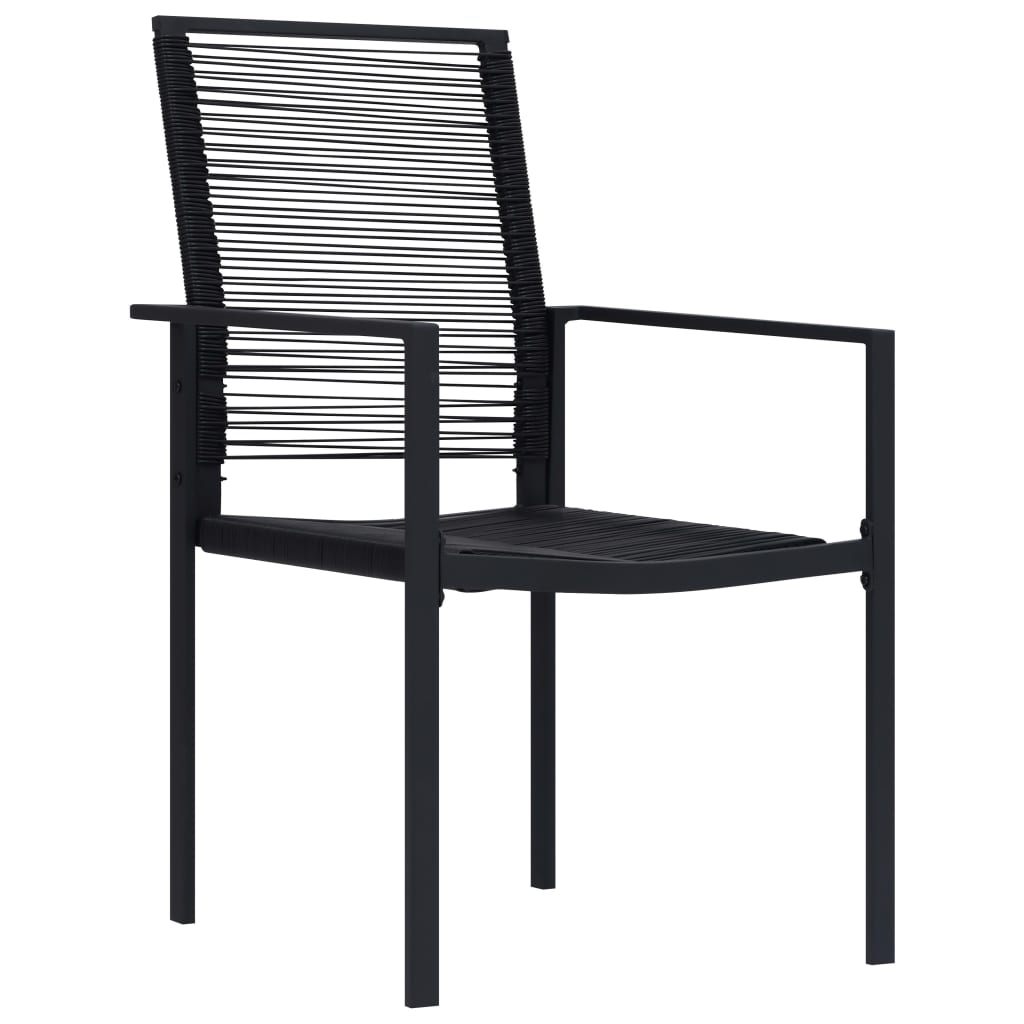 Sedie da Giardino 4 pz in Rattan Nero cod mxl 15823