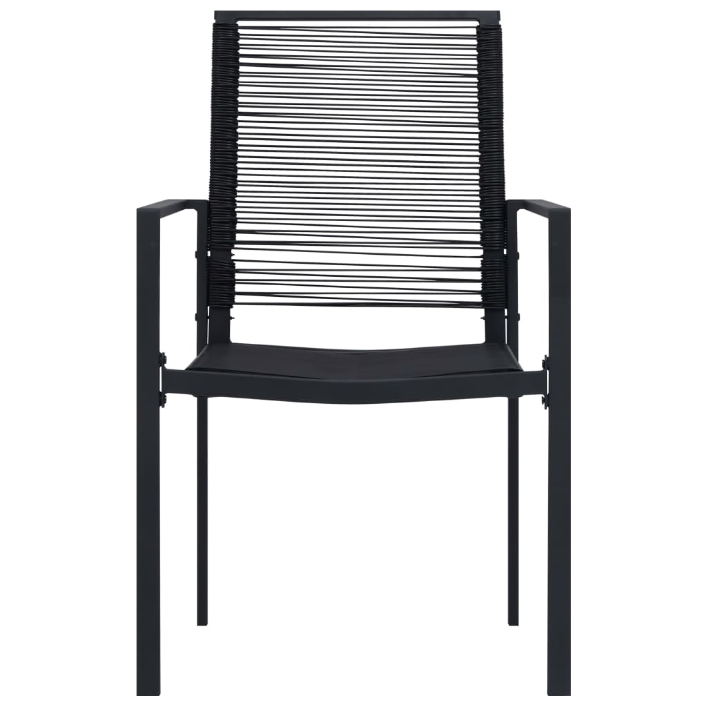 Sedie da Giardino 4 pz in Rattan Nero cod mxl 15823