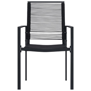 Sedie da Giardino 4 pz in Rattan Nero cod mxl 15823