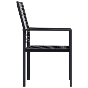 Sedie da Giardino 4 pz in Rattan Nero cod mxl 15823