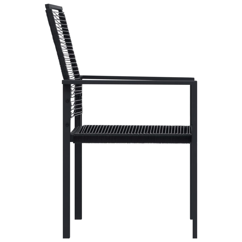 Sedie da Giardino 4 pz in Rattan Nero 312172