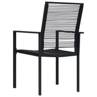 Sedie da Giardino 4 pz in Rattan Nero 312172