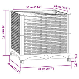 Fioriera Rialzata 40x40x38 cm in Polipropilene 310401