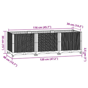 Fioriera Rialzata 120x40x38 cm in Polipropilene 310403