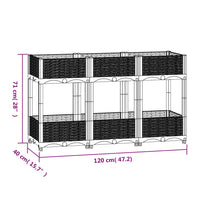 Fioriera Rialzata 120x40x71 cm in Polipropilene 310407