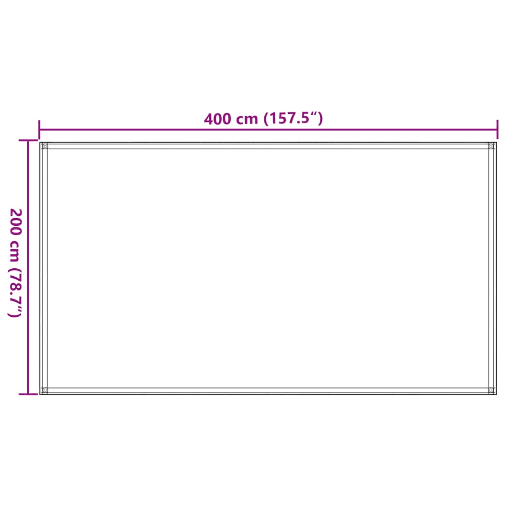 Tappeto da Tenda 200x400 cm Antracite 310678