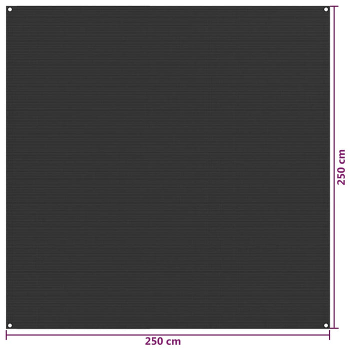 Tappetino per Tenda 250x250 cm Antracite in HDPE cod mxl 68173