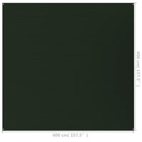 Tappeto da Tenda 400x400 cm Verde Scuro in HDPE cod mxl 68175