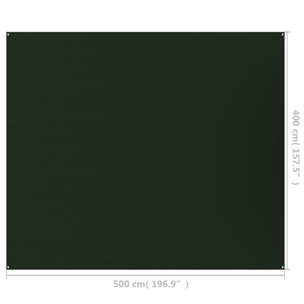 Tappeto da Tenda 400x500 cm Verde Scuro in HDPE cod mxl 68160