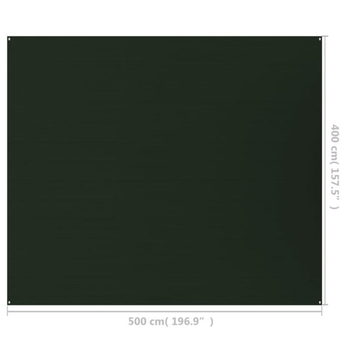 Tappeto da Tenda 400x500 cm Verde Scuro in HDPE cod mxl 68160