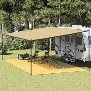 Tappeto da Tenda Beige 400x800 cm HDPE 310775