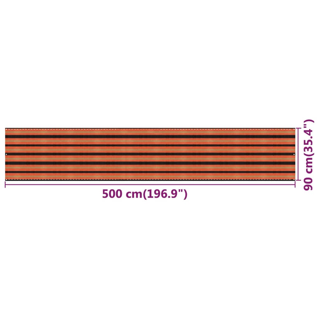 Paravento da Balcone Multicolore 90x500 cm in HDPE cod mxl 23681