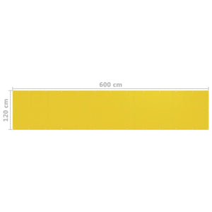 Schermo Frangivista per Balcone Giallo 120x600 cm in HDPE cod mxl 16592