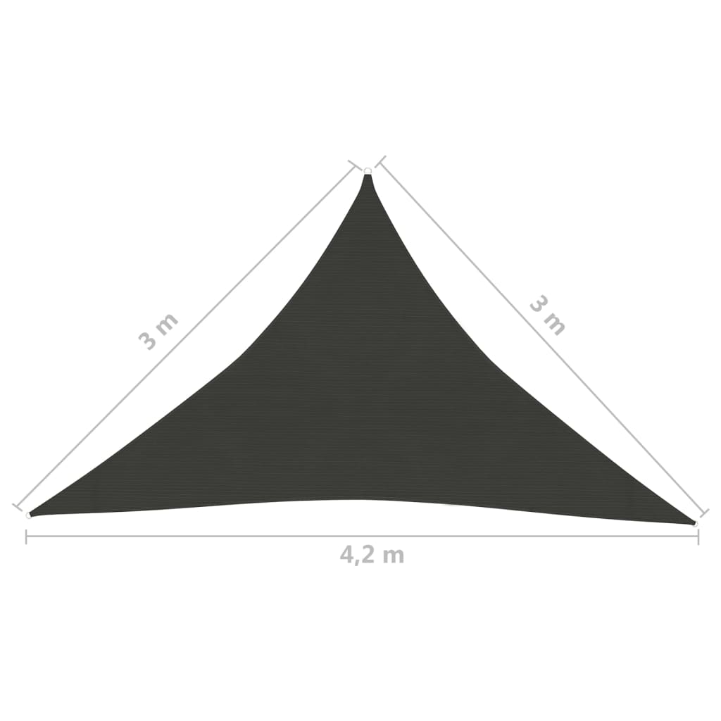 Vela Parasole 160 g/m² Antracite 3x3x4,2 m in HDPE 311089