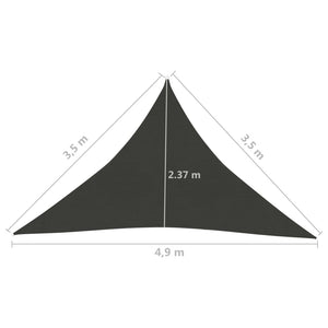 Vela Parasole 160 g/m² Antracite 3,5x3,5x4,9 m in HDPE 311092