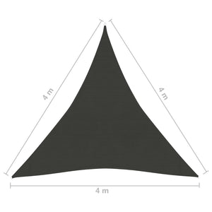 Vela Parasole 160 g/m² Antracite 4x4x4 m in HDPE