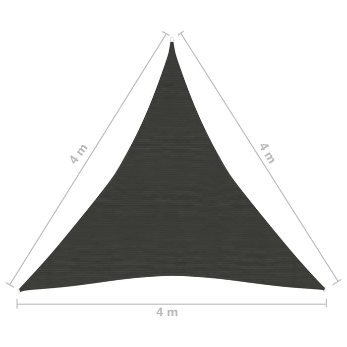 Vela Parasole 160 g/m² Antracite 4x4x4 m in HDPE